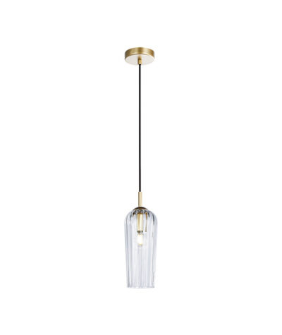 Zambelis Lights Μοντέρνο Κρεμαστό Φωτιστικό Μονόφωτο με Ντουί E14 Διάφανο 22119